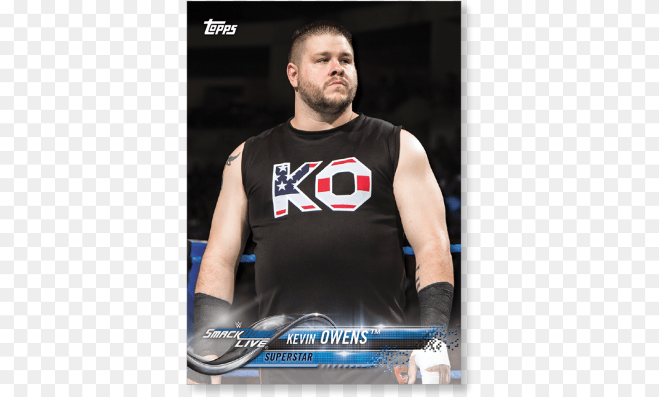 2018 Topps Wwe Kevin Owens Base Poster, T-shirt, Clothing, Adult, Skin Free Png