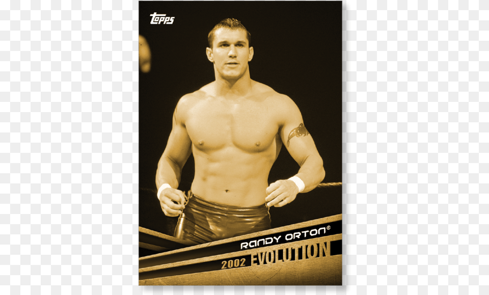 2018 Topps Wwe Randy Orton Evolution Poster Gold Ed Wwe Evolution 2002 And 2018, Adult, Body Part, Finger, Hand Free Transparent Png