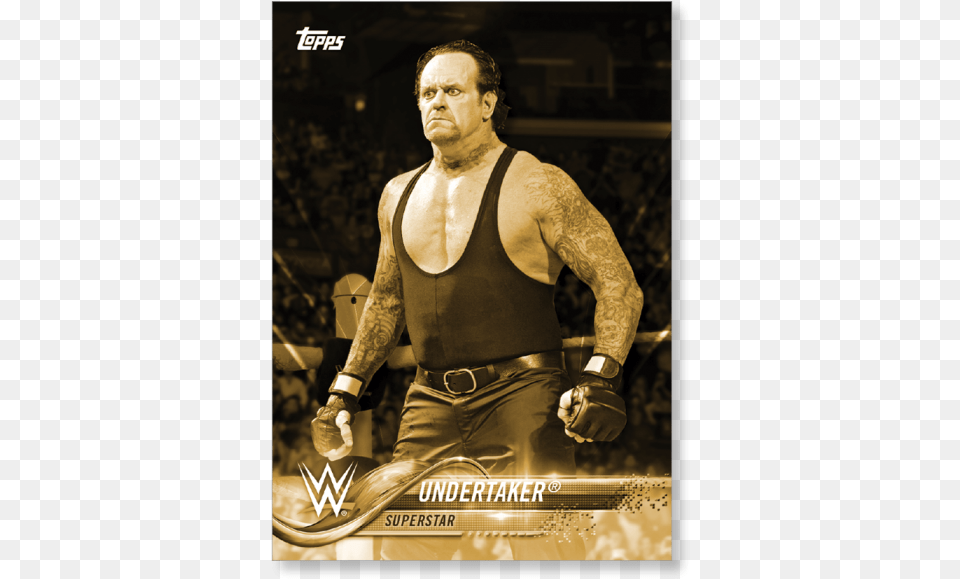 2018 Topps Wwe Undertaker Base Poster Gold Ed Wwe Undertaker Tops Cards, Body Part, Tattoo, Finger, Hand Png Image