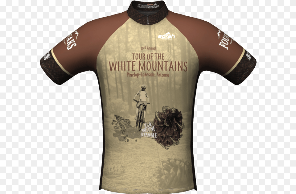 2018 Tour Of The White Mountains Jersey Active Shirt, Clothing, T-shirt, Person, Bicycle Free Png Download