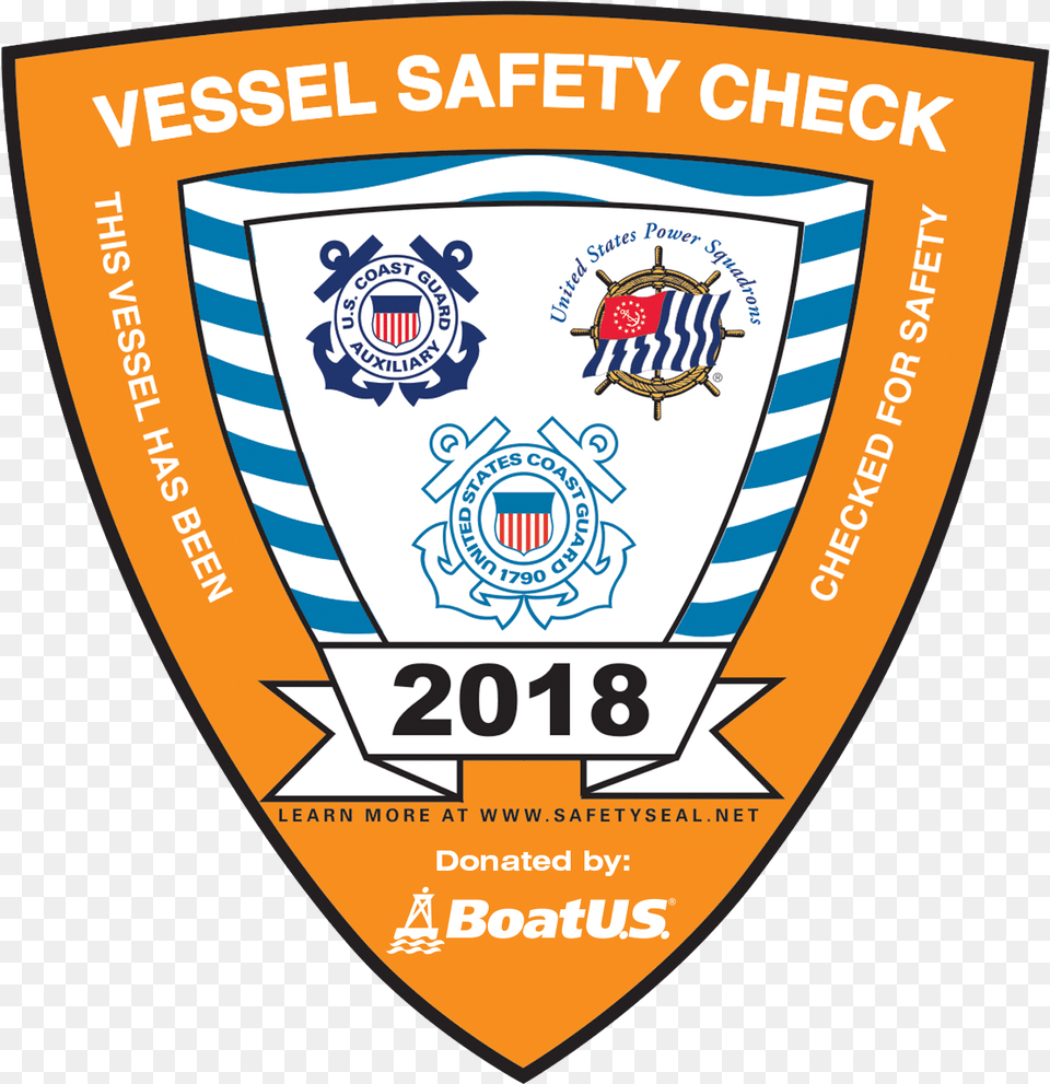 2018 Vessel Safety Check Decal Vessel Safety Check 2018, Badge, Logo, Symbol, Emblem Free Png Download