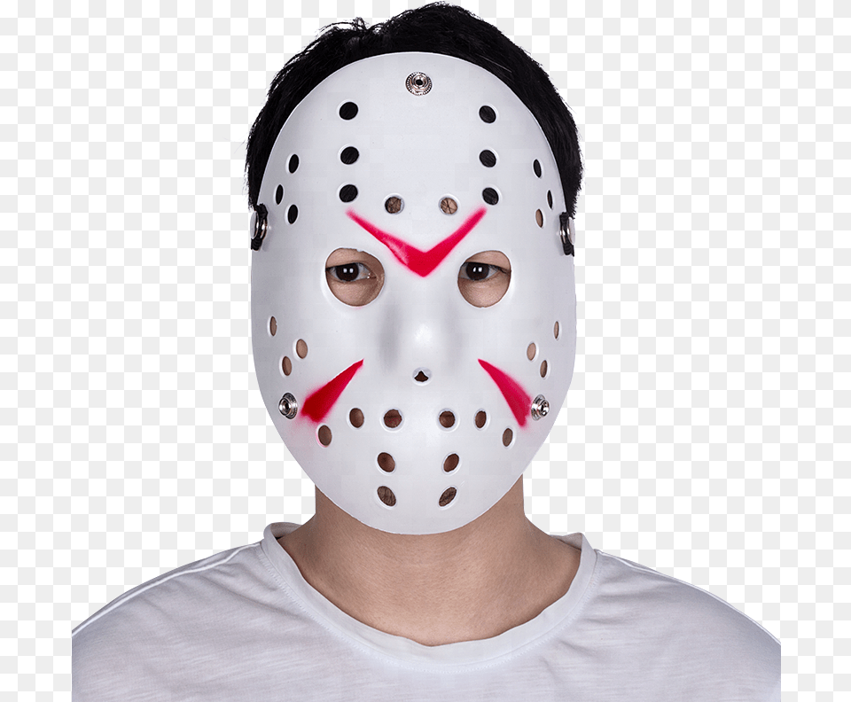 2018 White Plastic Jason Face Mask Halloween Hockey Art Of Fighters Mask, Adult, Female, Person, Woman Free Transparent Png