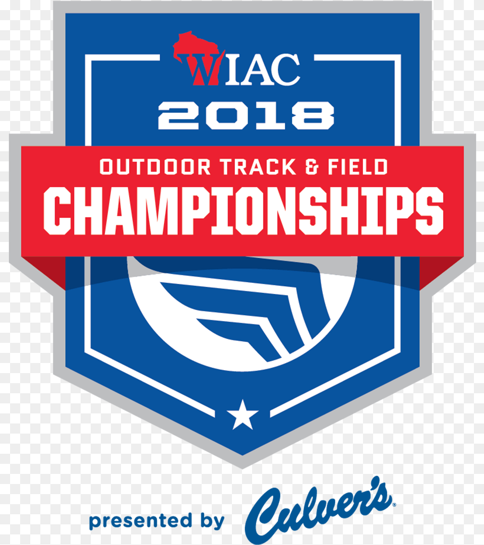 2018 Wiac Outdoor Track And Field Championships Logo Culvers Welcome To Delicious, Symbol, Badge, Scoreboard Png