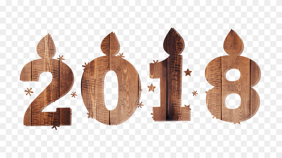 2018 Wood Happy New Year, Fence, Text, Symbol, Number Free Transparent Png