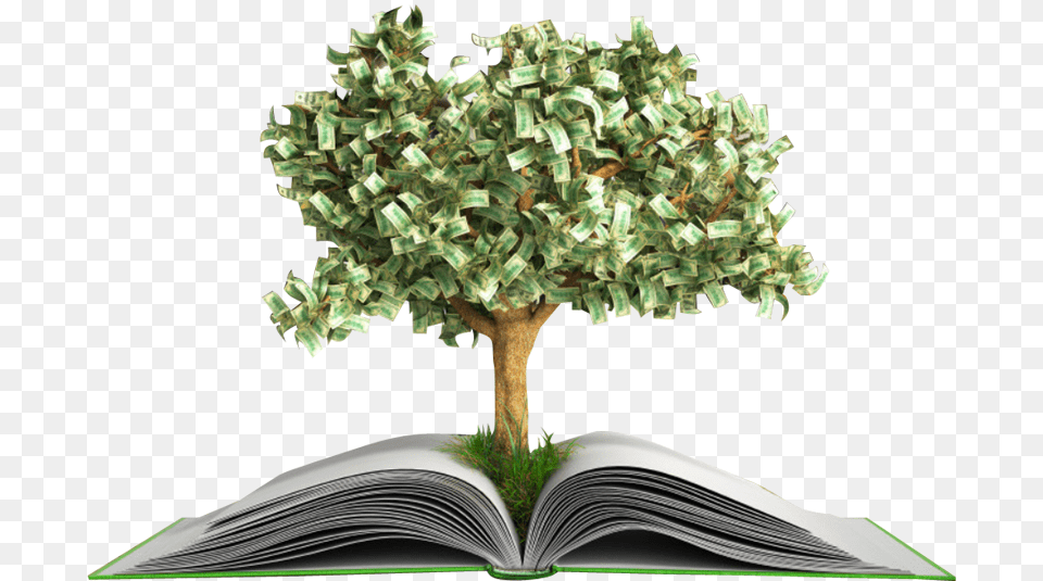Open Book With Tree, Plant, Potted Plant, Publication Png Image