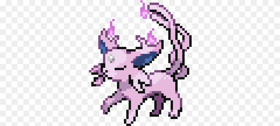 2019 04 18 Pokemon Pixel Art Espeon, Purple Free Png