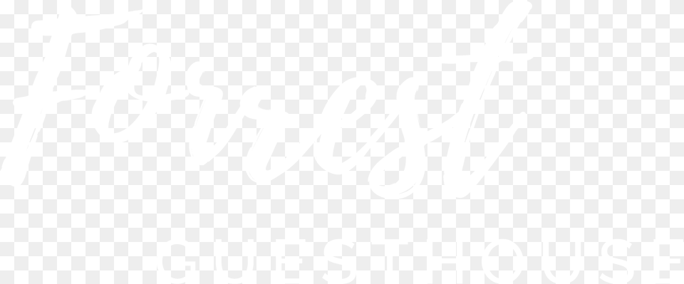 2019 05 Forrest Guesthouse Logo White Calligraphy, Text, Handwriting Free Png