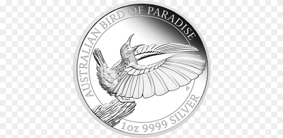 2019 1 Oz Australia Bird Of Paradise 9999 Silver Proof Coin Birds Of Paradise Proof 2019, Animal, Money Free Transparent Png