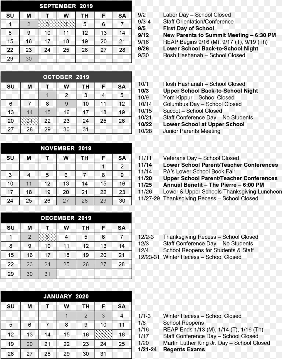 2019 20 School Calendar Revised Forweb Top Nyc Doe Calendar 2020, Text Free Transparent Png