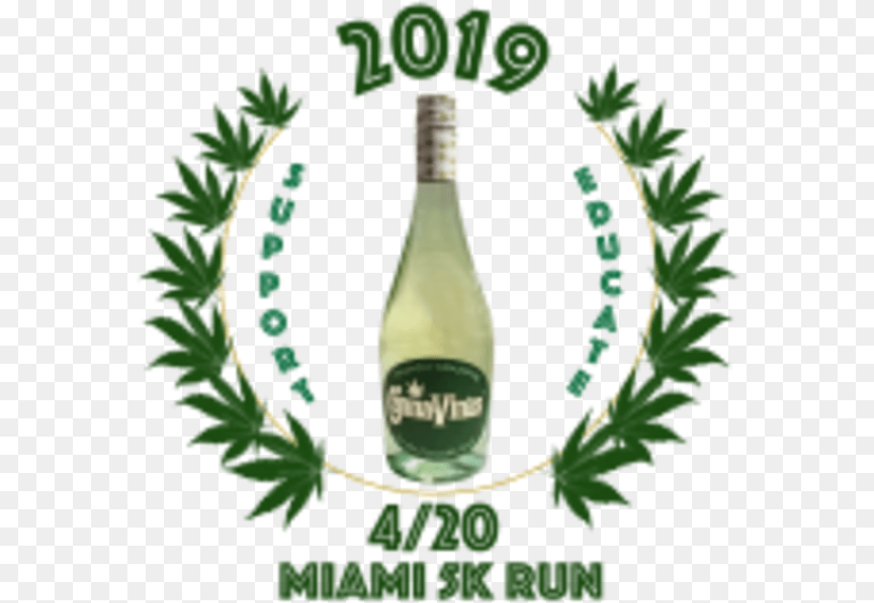 2019 420 Miami 5k Run Garnet And Diamond Parure, Bottle, Alcohol, Beverage, Beer Free Png Download