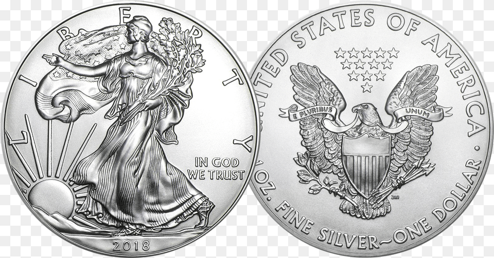 2019 American Silver Eagle, Person, Animal, Bird, Coin Free Transparent Png