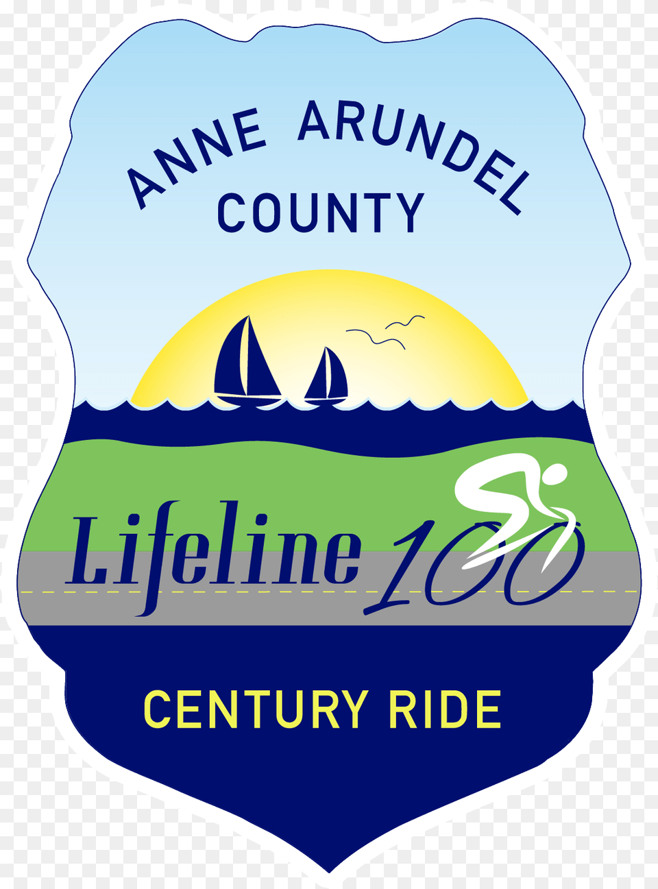 2019 Anne Arundel County Lifeline 100 Century Ride, Badge, Logo, Symbol, Food Free Png