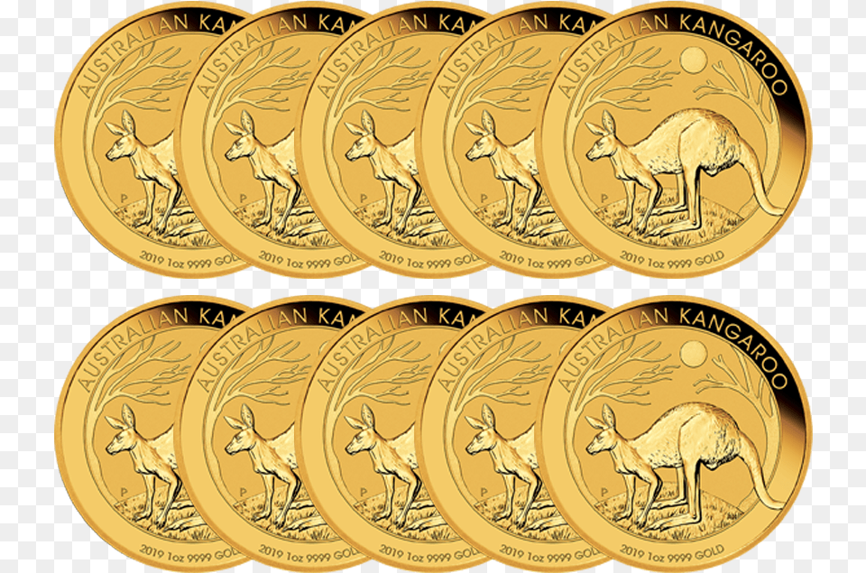 2019 Australian Kangaroo 1oz Gold 110 2017, Animal, Mammal, Coin, Money Png