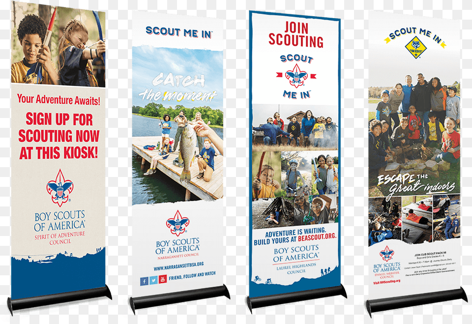 2019 Banner Ups Signage For Boy Scouts Boy Scouts Of America, Advertisement, Poster, Child, Female Free Png
