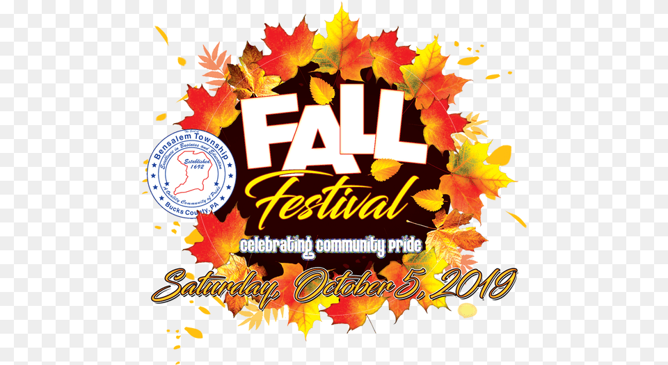 2019 Bensalem Fall Festival Autumn, Leaf, Plant, Tree, Advertisement Png Image
