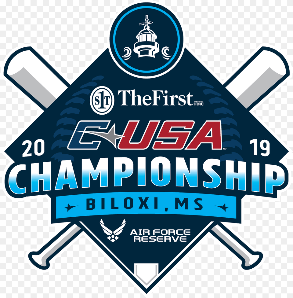 2019 C Conference Usa Baseball Tournament 2019 Logo, Symbol, Badge, Advertisement, Weapon Free Png