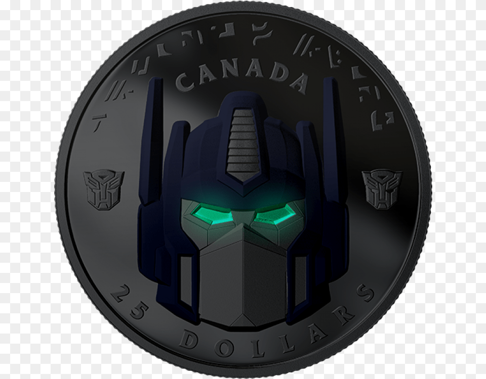2019 Canadian 25 Transformers Knight Head, Coin, Money, Wristwatch Png