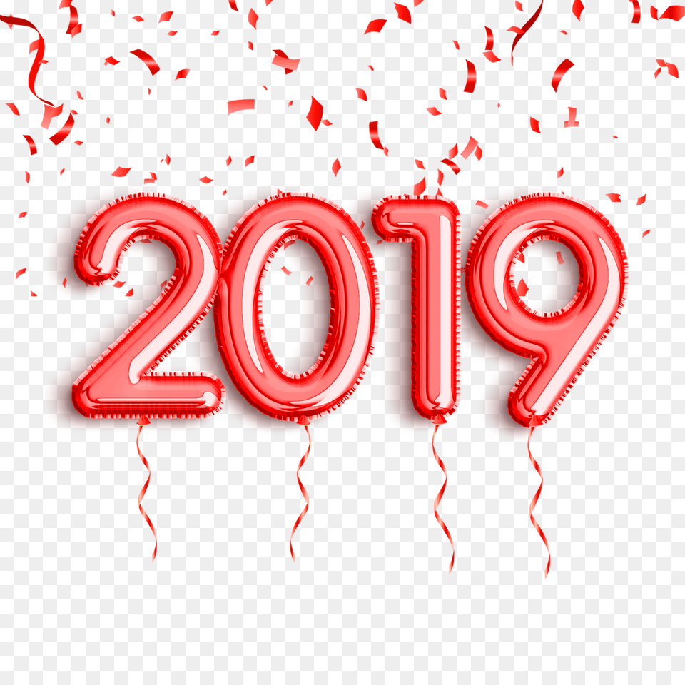 2019 Celebration Red Balloon Image Illustration, Number, Symbol, Text, Dynamite Free Transparent Png