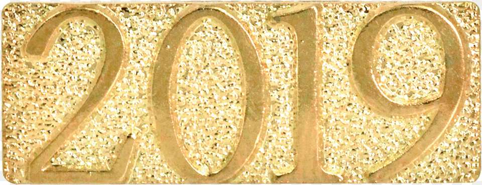 2019 Chenille Pin Gold, Number, Symbol, Text Free Transparent Png