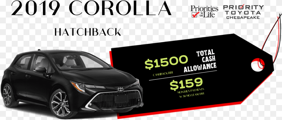 2019 Corolla Hatchback Toyota Avalon, Advertisement, Vehicle, Transportation, Sedan Free Png Download