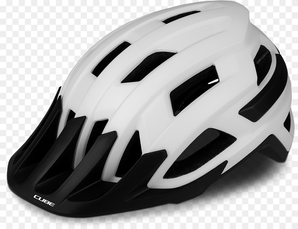 2019 Cube Rook Mountain Bike Helmet In White Bicycle Helmet, Clothing, Crash Helmet, Hardhat Free Png Download