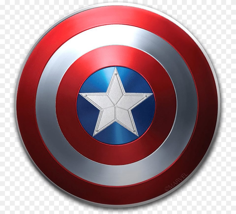 2019 Fiji 10 Gram Proof Silver Domed Captain America Captain America Shield, Armor, Road Sign, Sign, Symbol Png Image
