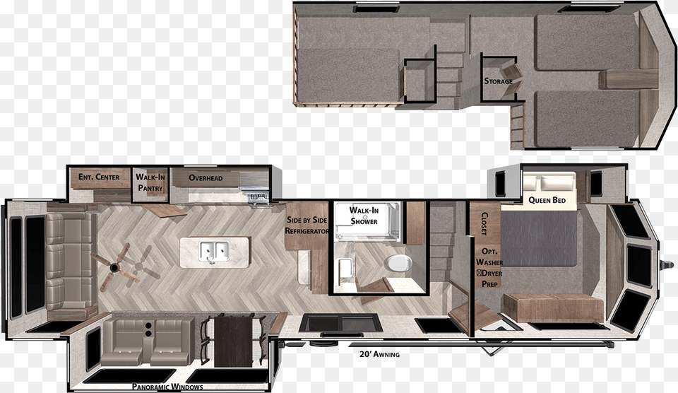 2019 Forest River Salem Grand Villa, Diagram, Floor Plan, Architecture, Building Free Png Download