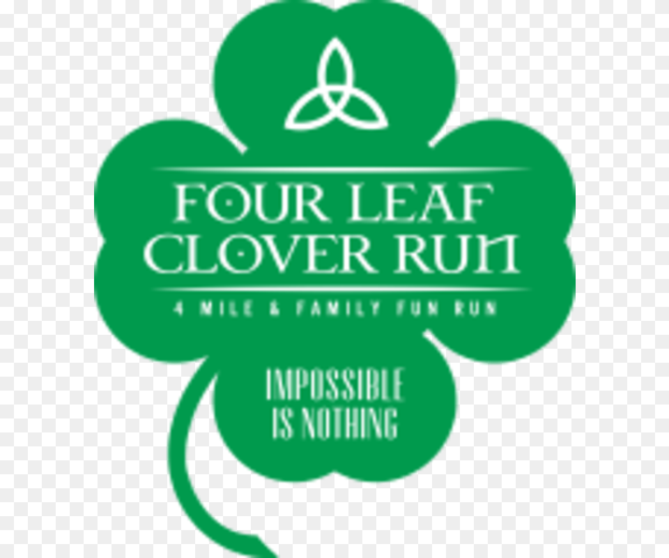 2019 Four Leaf Clover Run Poster, Green Png Image