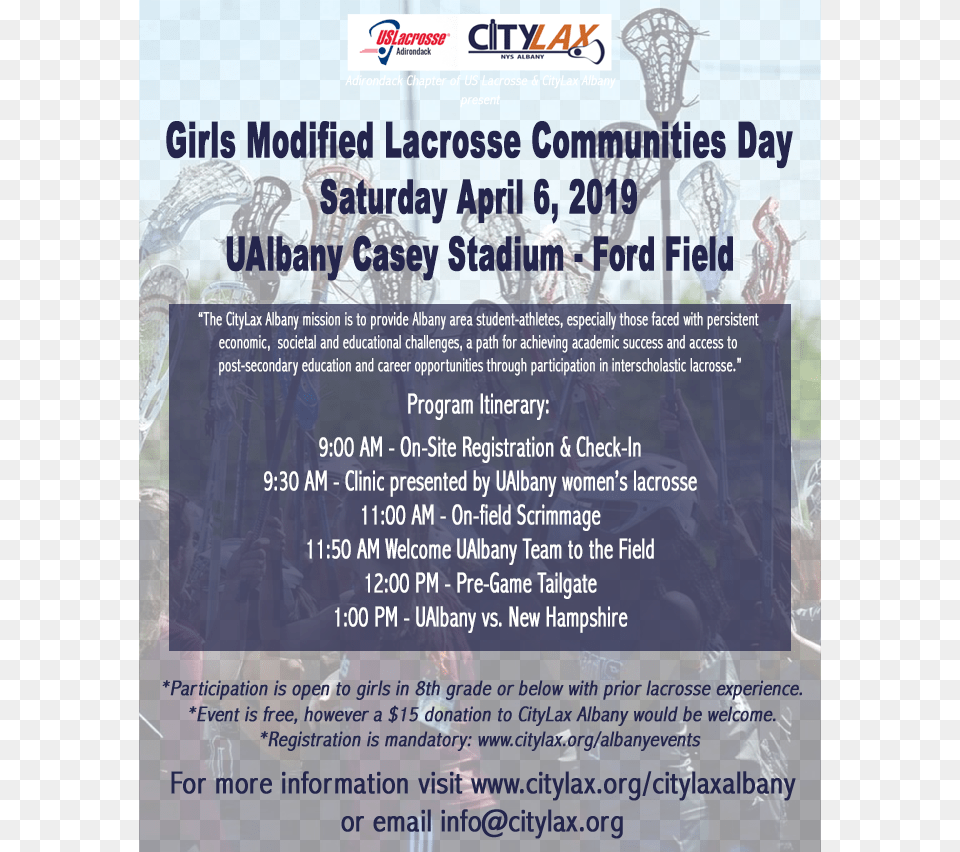2019 Girls Modified Lacrosse Communities Day At Ualbany Mothers Day Clip Art, Advertisement, Poster, Person, Adult Png Image