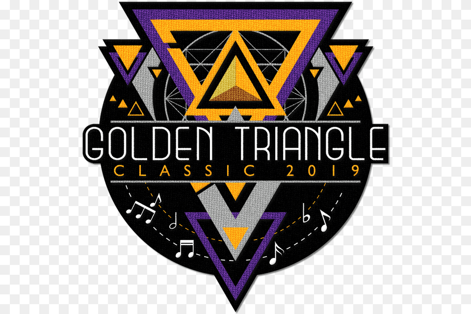 2019 Golden Triangle Classic Event Patch Emblem, Logo, Machine, Wheel, Symbol Free Png