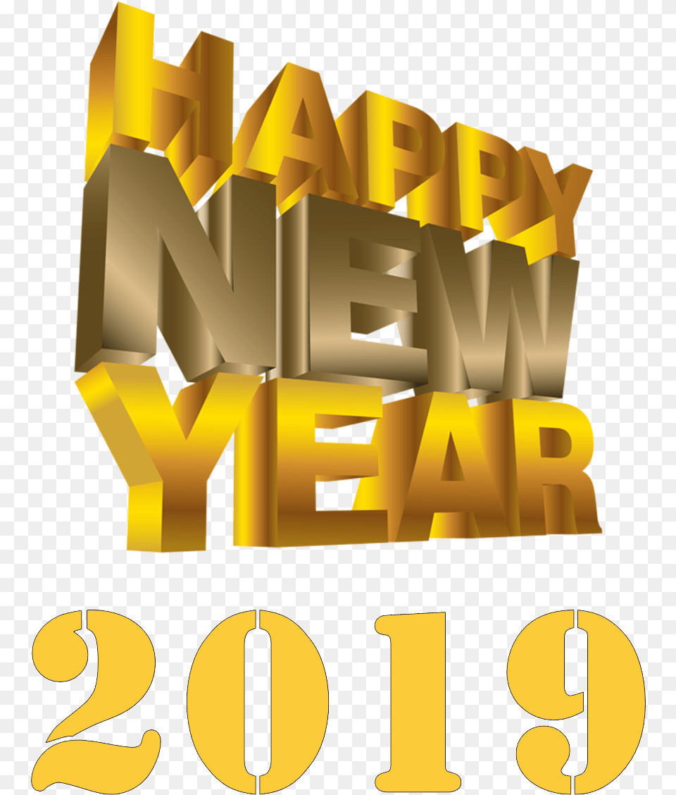 2019 Happy New Year Free Download Graphic Design, Text, Bulldozer, Machine, Symbol Png