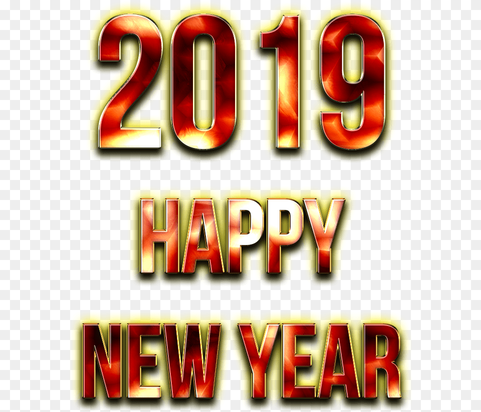 2019 Happy New Year Free Graphic Design, Text Png Image