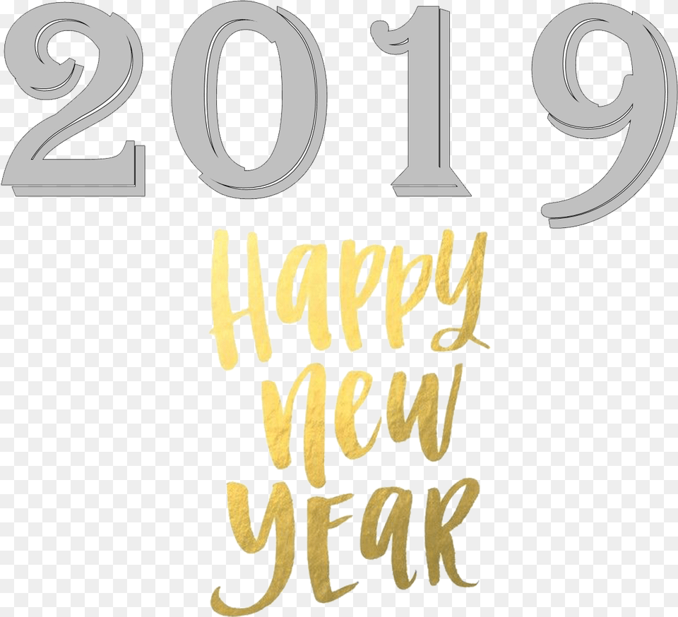 2019 Happy New Year Free Images 2019 Happy New Year, Text, Number, Symbol Png Image