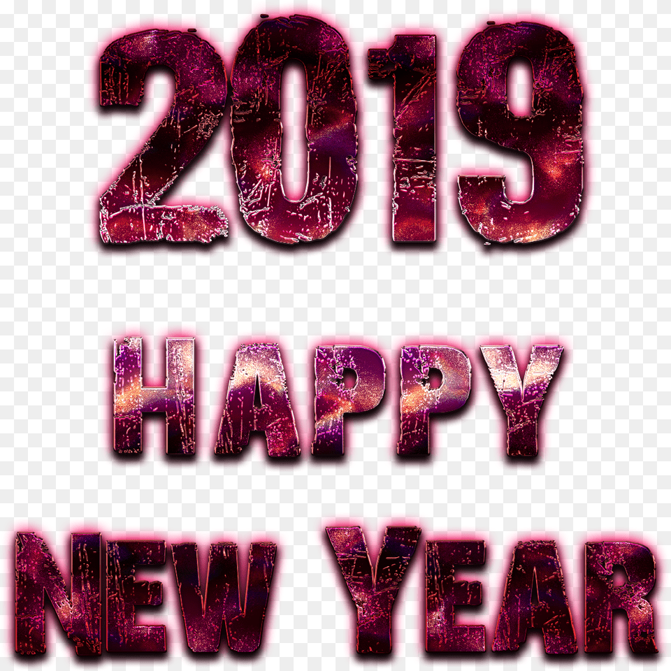 2019 Happy New Year Happy New Year 2019, Purple, Text, Number, Symbol Png Image