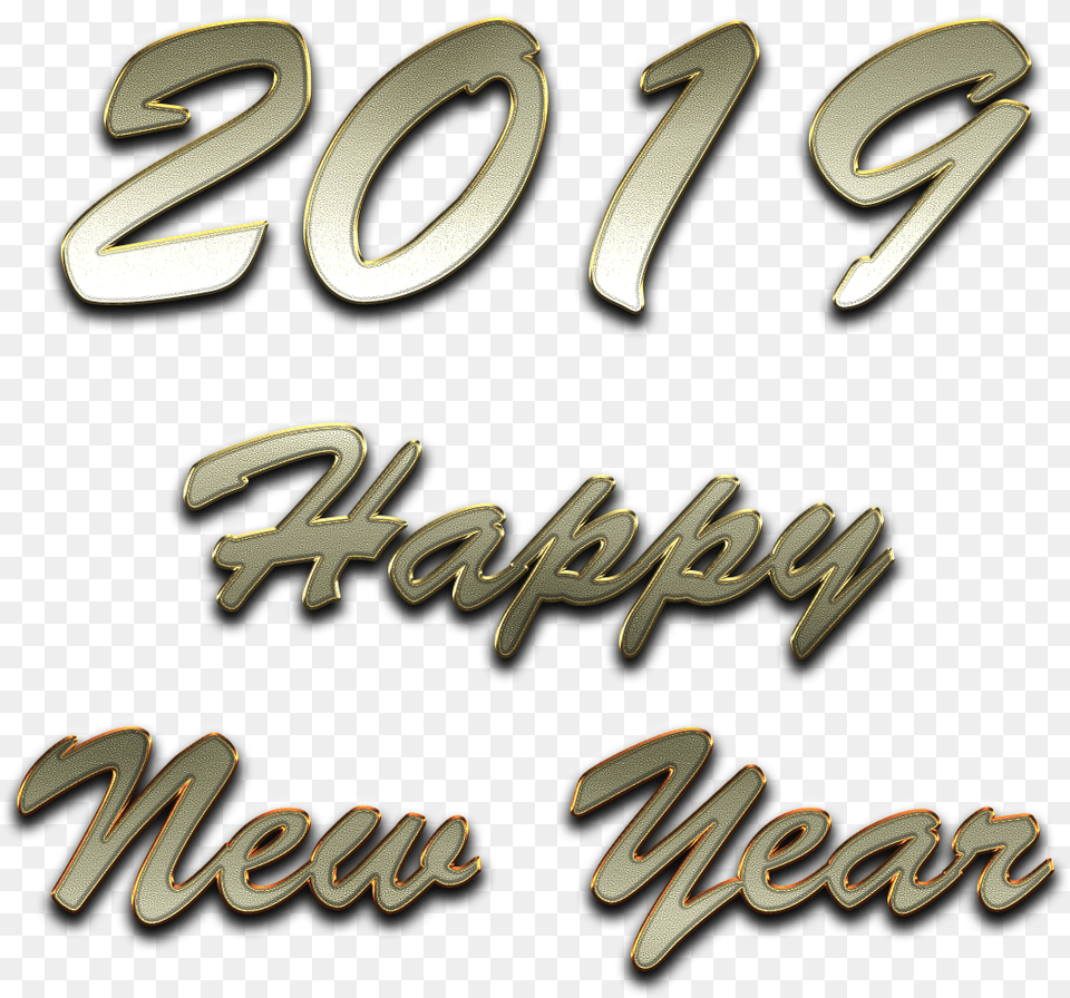 2019 Happy New Year Transparent All Emblem, Text, Symbol, Number, Smoke Pipe Free Png Download