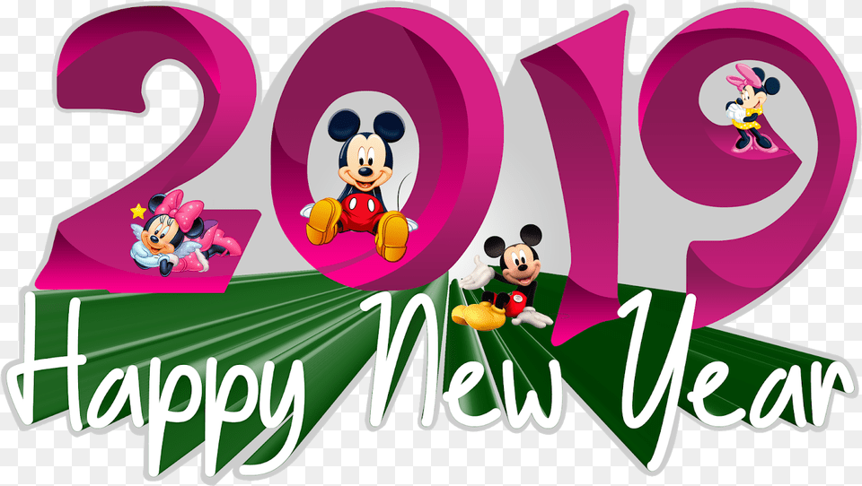 2019 Happy New Year Transparent Pictures Naveengfx Happy New Year Flex Images Hd, Text, People, Person, Number Free Png Download