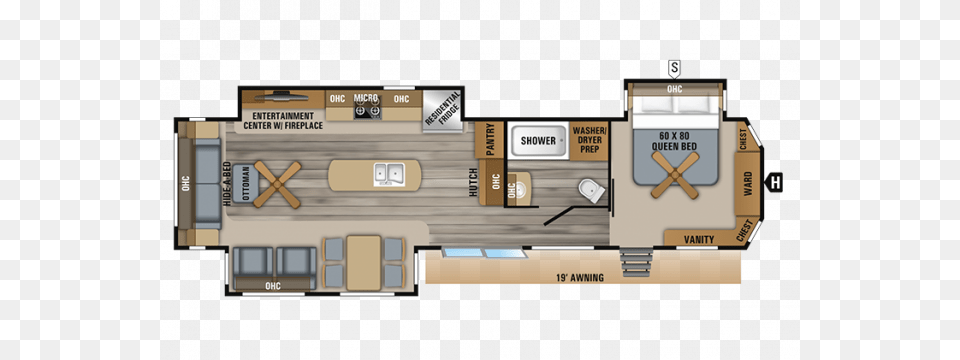 2019 Jay Flight Bungalow 40rlts Floor Plan, Diagram, Floor Plan, Wood, Gas Pump Free Png Download