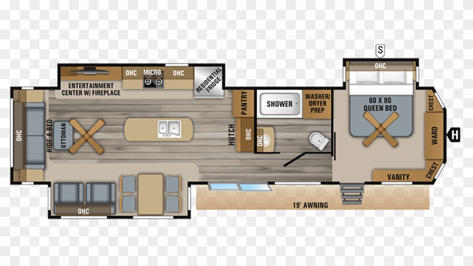 2019 Jay Flight Bungalow 40rlts Floor Plan Img Floor Plan, Diagram, Floor Plan, Wood, Gas Pump Free Png