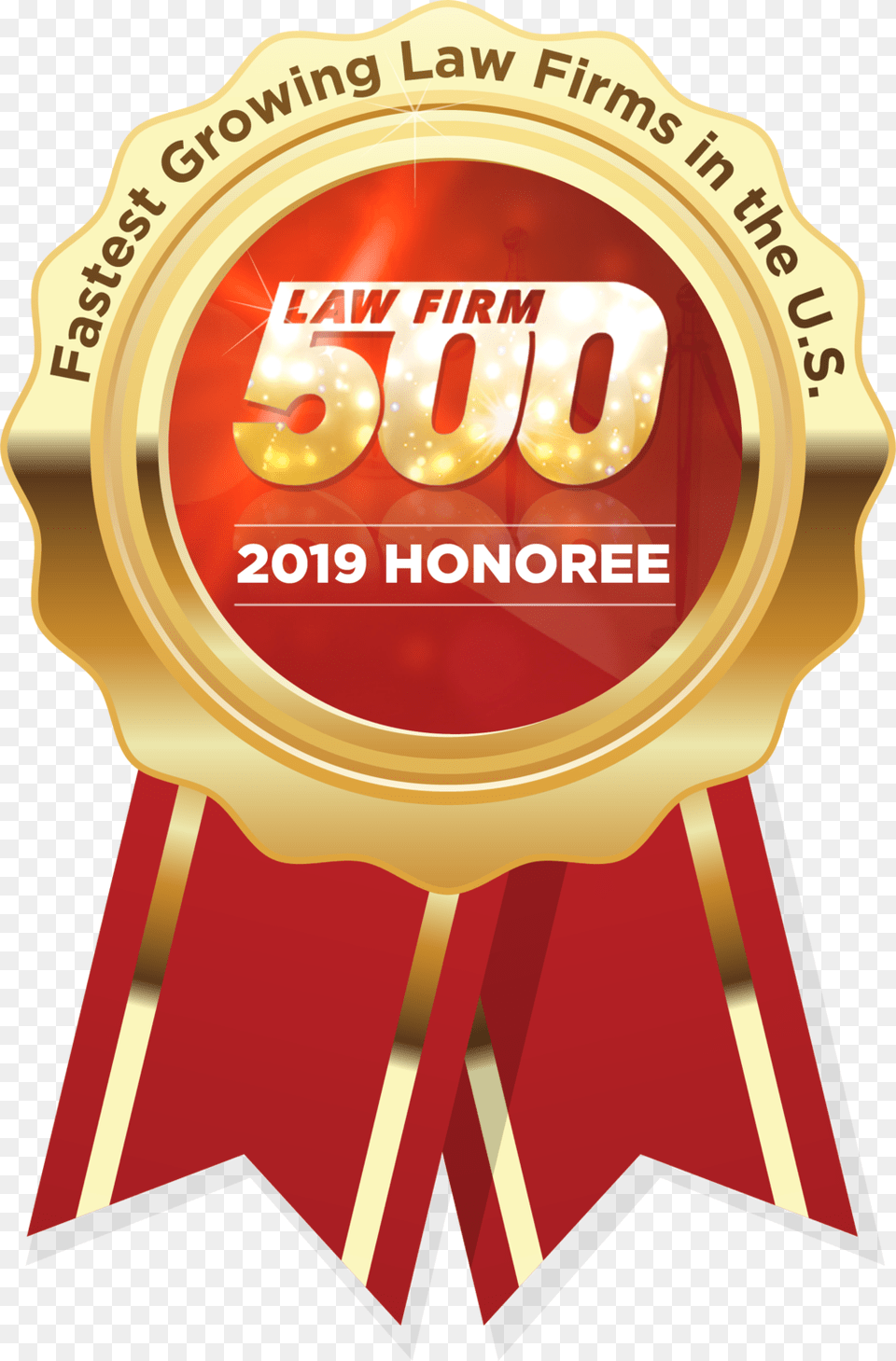 2019 Lf500 Honoree Seal High Res 2019 Law Firm, Gold, Logo, Badge, Symbol Png Image