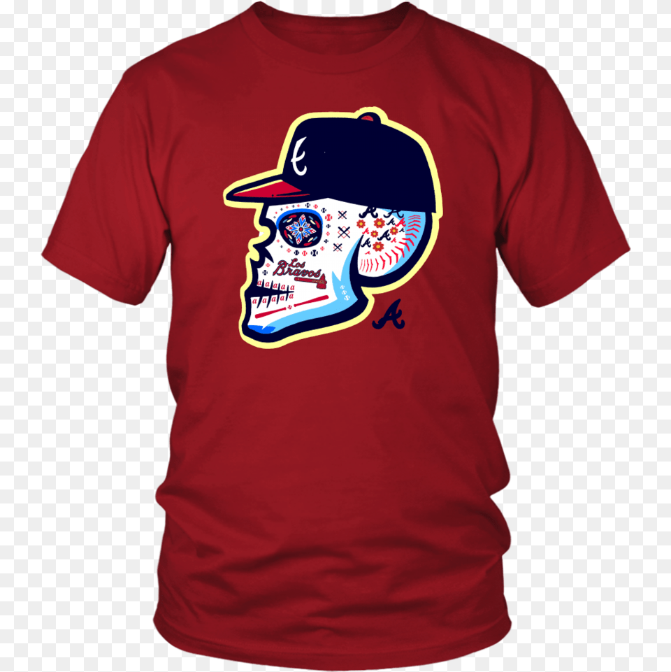 2019 Los Bravos Sugar Skull Shirt Atlanta Braves Los Bravos Atlanta Braves, Clothing, T-shirt Free Png