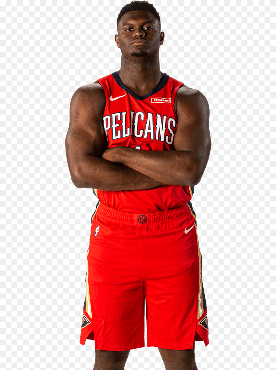 2019 New Orleans Pelicans, Adult, Shorts, Shirt, Person Free Png Download