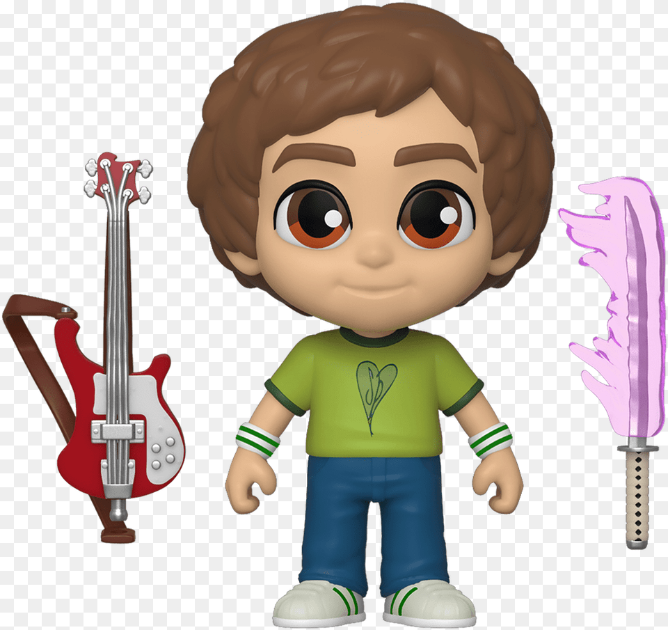 2019 Nycc Funko 5 Star Scott Pilgrim Vs Scott Pilgrim Nycc Funko, Doll, Toy, Face, Guitar Free Png