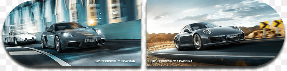 2019 Porsche 718 Cayman Side By Side With 2019 Porsche, Vehicle, Car, Transportation, Sports Car Png Image