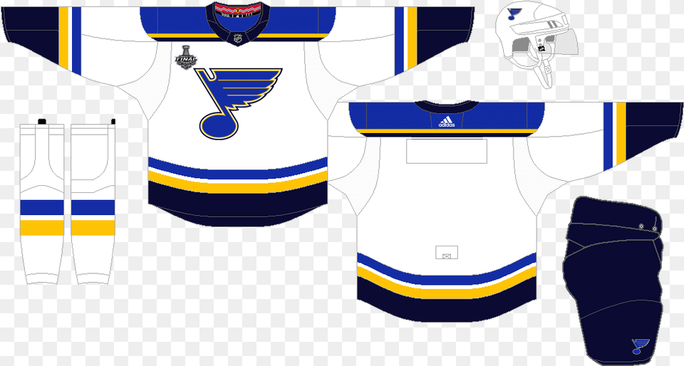 2019 Stanley Cup Final The Nhl Uniform Matchup Database St Louis Blues Road Jerseys, Clothing, Shirt, Jersey, Helmet Png