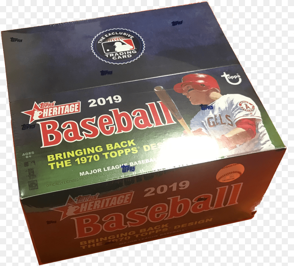 2019 Topps Heritage Baseball Box Retail Flyer, People, Person, Adult, Male Free Png