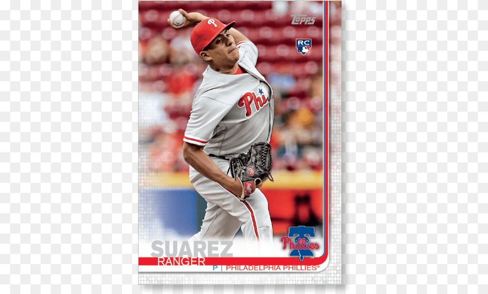 2019 Topps Series 1 Baseball Ranger Suarez Base Poster Ranger Suarez Philadelphia Phillies, People, Person, Glove, Clothing Free Png Download