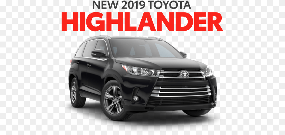 2019 Toyota Highlander, Car, Vehicle, Transportation, Suv Free Png
