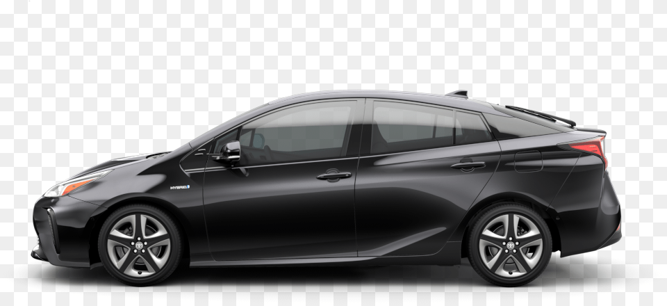 2019 Toyota Prius Xle 2019 Prius Black With Rims, Car, Vehicle, Transportation, Sedan Free Transparent Png