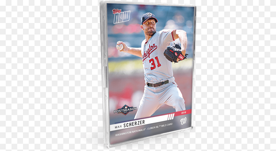 2019 Washington Nationals Topps Now Postseason 15 College Baseball, Sport, Person, People, Glove Free Png Download