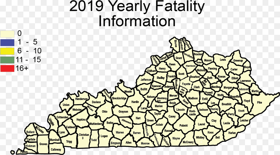 2019 Yearly Map By County Kentucky, Chart, Plot, Person Png